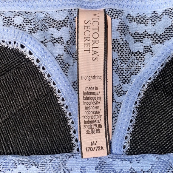 Victorias Secret Light Blue Lace w/ Ruffle Size Medium New W Tag FREE SHIPPING - Picture 5 of 6